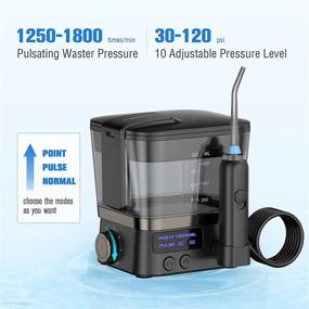 img 3 attached to Top-rated Cordless Water Flossers: 600 ML Dental Oral Irrigator with 3 Modes, 10 🚰 Adjustable Water Pressure, 6 Multifunction Jet Tips, LED Display, IPX7 Waterproof - Household Portable Tooth Cleaner