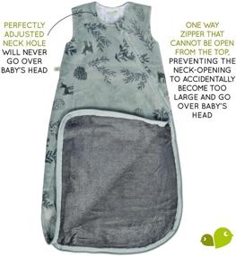 img 3 attached to 🌲 Perlimpinpin Baby Winter Sleep Sack - Plush 1.5 TOG Sleep Sack - Warm & Soft Winter Swaddle Blanket - Eco-friendly Made from Recycled Plastic Bottles - Ideal for Colder Months, Forest Print, 6-18 Months