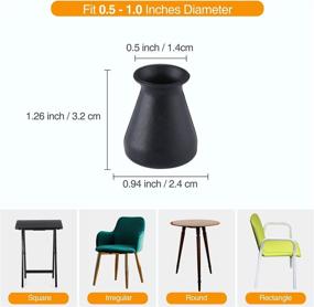 img 3 attached to 🪑 Extra Small Anti-Slip Chair Leg Caps – Premium Table Feet Covers for Noise Reduction and Floor Protection – 0.5–1.0 Inch Round or Square – Black16Pcs