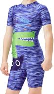 👶 karrack kids upf 50+ sun protection rash guard swimsuit with shorts - perfect for water sports and bathing suites logo