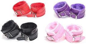 img 2 attached to New 2021 Leather Handcuff Bracelet with Fluffy Plush Lining - Perfect for Role Play, Yoga, Gyms, Parties, and Cosplay!