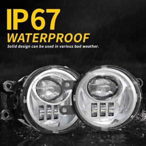 img 2 attached to Хромированные LED-противотуманные фары для Tacoma 2016-2019, 4Runner 2014-2019 и Tundra - фары для грузовиков Z-OFFROAD с креплением, заменой сборки ламп на водителе и пассажире.
