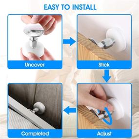 img 2 attached to 🔧 Upgraded CRETBEL Adjustable Bed Frame Anti-Shake Tool - Set of 4 with Headboard Stoppers, Includes Free Furniture Pads, Screws, and Easy Installation - Say Goodbye to Creaking, Protect Walls from Banging (1.1-2.5in)