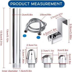 img 3 attached to 🚿 Ultimate Handheld Shower with Faucet Douche Attachments – Convenient 3-Head Aluminium Shower with Faucet Splitter, Flexible 59 inch Hose, Toilet/Wall Mountable