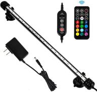 🐠 ikefe 15 inch timer color fish tank led submersible aquarium light with remote control | small colored led tank lights fixture for underwater decorations | saltwater & freshwater glow light for aquarium logo