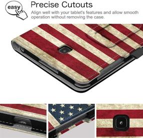 img 1 attached to 📱 Fintie Slim Fit Vegan Leather Folio Case for Samsung Galaxy Tab A 8.0 2018 Model SM-T387, Premium Stand Cover - US Flag Design