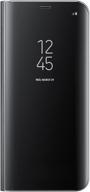 sleek black samsung ef-zg955cbegus galaxy s8+ s-view flip cover: enhanced protection with convenient kickstand logo