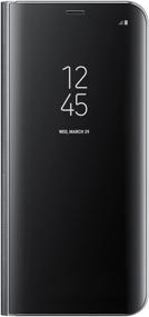 img 4 attached to Sleek Black Samsung EF-ZG955CBEGUS Galaxy S8+ S-View Flip Cover: Enhanced Protection with Convenient Kickstand