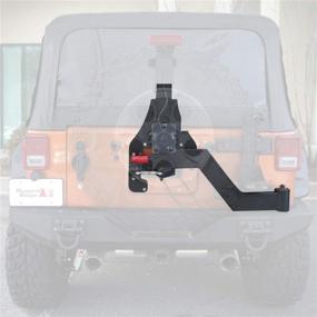 img 1 attached to 🚙 Rugged Ridge 11546.25 XHD Generation II Swing and Lock Tire Carrier: a Must-Have for Jeep Wrangler JK (07-18)