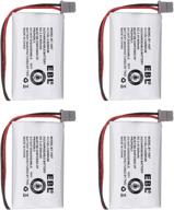 pack of 4 ebl model bt1007 rechargeable cordless phone batteries for bbty0651101 logo