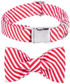 img 3 attached to 🎄 Lionet Paws Christmas Dog Collar with Bowtie: Handmade, Durable and Comfortable Adjustable Bow Tie for Dogs and Cats - Perfect for Parties, Festivals, and Holiday Season! Ideal Gift for Girls and Boys.