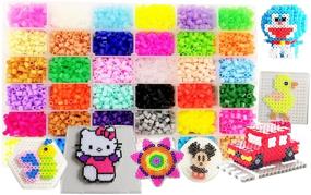 img 4 attached to Vytung Fuse Beads Kit: 10000 pcs, 36 Colors with 6 Glow in Dark, 5 Peg Boards, 89 Patterns (29 Full Size), Iron Papers, Tweezers & Storage Case - Perler Beads Compatible