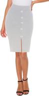 👗 comfortable and chic: afibi elastic stretch business bodycon women's clothing logo