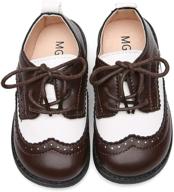 👞 dadawen classic lace up uniform comfort boys' oxfords shoes logo