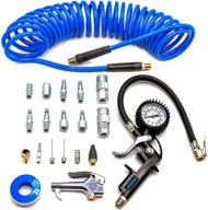 🔧 yotoo heavy duty air compressor accessories kit - complete 20-piece set with 1/4 inch x 25 feet polyurethane air compressor hose, tire inflator gauge, air blow gun, and hose fittings - 100 psi logo