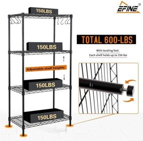 img 2 attached to 📚 Adjustable 4-Shelf Shelving Unit with High Weight Capacity