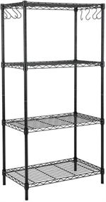 img 4 attached to 📚 Adjustable 4-Shelf Shelving Unit with High Weight Capacity