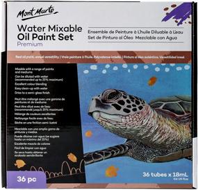 img 3 attached to 🎨 Mont Marte Premium H2O Water Mixable Oil Paint Set, 36-Piece, 18ml Tubes. Compatible with Various Mediums. Effortlessly Cleans Up with Water.