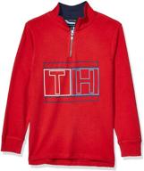 👕 boys' clothing - tommy hilfiger quarter sweater heather logo