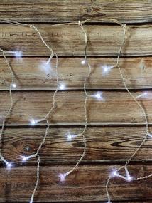 img 1 attached to 416 LED Christmas Icicle Lights - Ideal for Indoor & Outdoor Decor, Christmas Events, Christmas Eve Night Display, Christmas Tree, Eaves (Pure White)