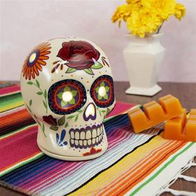 img 2 attached to 🎃 Enhance Your Space with Scentsationals Day of The Dead Collection - Scented Wax Cube Warmer & Fragrance Melter- Skull Wickless Electronic Home Air Freshener (Flor De Muerto)