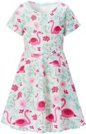 alisister little girls short sleeve dress - 90s toddler sundress for summer apparel logo