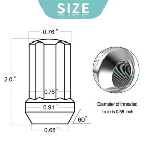 img 3 attached to Гайки колесные LEDKINGDOMUS 14x1.5 серебристо-хромированные 32 шт | Идеально подходят для грузовиков Ford F-250 F-350 Chevy GMC | Гайки колесные акорн с шплинтовым ключом | В комплекте 2 ключа