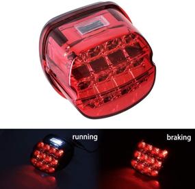 img 1 attached to 🔴 Enhance Visibility & Safety with NTHREEAUTO Red LED Rear Tail Lights for Harley Touring Dyna Road King Electra Glide