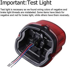 img 3 attached to 🔴 Enhance Visibility & Safety with NTHREEAUTO Red LED Rear Tail Lights for Harley Touring Dyna Road King Electra Glide
