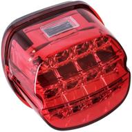 ๐ด enhance visibility & safety with nthreeauto red led rear tail lights for harley touring dyna road king electra glide logo
