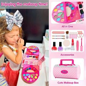 img 3 attached to 💄 TeensyMates Kids Makeup for Girls that is Washable