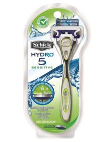 img 4 attached to 💆 Schick Hydro 5 Sensitive Skin Razor for Men with Shock Absorb Technology - 1 Handle, 2 Refills