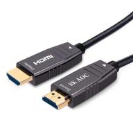 🔌 shop now for the 8k optic fiber hdmi 2.1 cable - 50ft, uhd hdr 8k 48gbps, 8k@60hz 4k@120hz, dynamic hdr 10, earc, hdcp2.2, 4:4:4 compatible with ps4, tv box, projector, 8k tv, etc. logo