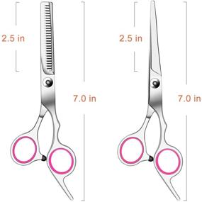 img 1 attached to Sirabe 9-Piece Hair Cutting Scissors Set: Professional Hairdressing Kit for Salon, Barber, Men, Women, and Pets