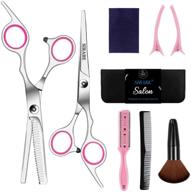 sirabe 9-piece hair cutting scissors set: professional hairdressing kit for salon, barber, men, women, and pets logo