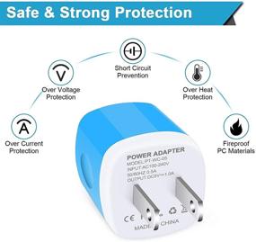 img 3 attached to 🔌 6-портовый адаптер для стены, USB-зарядное устройство с быстрой зарядкой 1A для iPhone 12/SE(2020)/11 Pro Max/X/XS/8/7/6, Samsung Galaxy S21 Ultra 5G/S20/S10+/S9/S8, Note 20/10/9/8, Moto Z4 - Зарядные кубики для телефона.