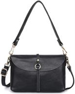 👜 black zp handmade crossbody shoulder lightweight handbags for women with wallets in satchel style logo