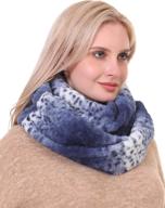 stylish & cozy: la carrie women's 🐆 leopard print infinity scarf for all-season neck warmth logo