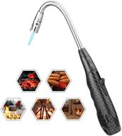 hocety candle lighter: upgraded butane torch with 360° rotation & flexible neck for windproof outdoor cooking, bbq, and fireworks (carbon fiber) logo