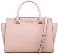 selma medium top-zip satchel by michael kors for women logo