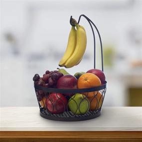 img 2 attached to 🍎 Pfaltzgraff Rustic Farmhouse Wire Fruit Basket with Banana Hook: 11-Inch Antique Black Delight!