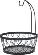 🍎 pfaltzgraff rustic farmhouse wire fruit basket with banana hook: 11-inch antique black delight! логотип