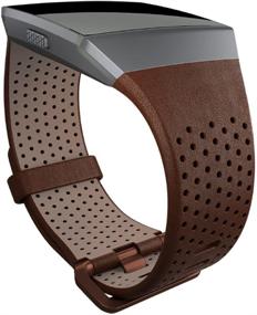 img 3 attached to Fitbit Perforated Leather Accessory Cognac