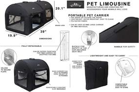 img 2 attached to 🐾 Portable Pet Limousine: Soft Dog Cat Crate & 2-in-1 Travel Kennel Tube Carrier for All Pets, Car Seat Compatible