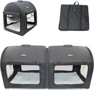 🐾 portable pet limousine: soft dog cat crate & 2-in-1 travel kennel tube carrier for all pets, car seat compatible logo