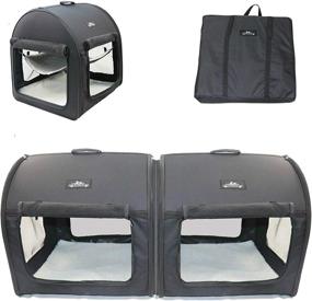 img 4 attached to 🐾 Portable Pet Limousine: Soft Dog Cat Crate & 2-in-1 Travel Kennel Tube Carrier for All Pets, Car Seat Compatible