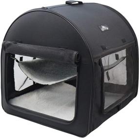 img 1 attached to 🐾 Portable Pet Limousine: Soft Dog Cat Crate & 2-in-1 Travel Kennel Tube Carrier for All Pets, Car Seat Compatible