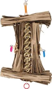 img 4 attached to 🦜 Helix Parrot Toy - Shredding Foraging Beak Feet Pulling Chew, Ideal for Parrotlet, Budgie, Quaker