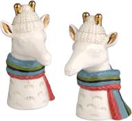 🦒 adorable giraffe salt and pepper shakers - grasslands road set for a quirky table accent logo