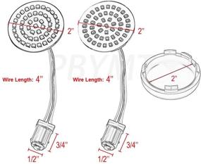 img 3 attached to 🚦 PBYMT 1157 Светодиодная вставка переднего и заднего сигнала поворота с лампой бегущего света SMD и крышками-линзами "Bullet Smoke" диаметром 2 дюйма - Совместимо с мотоциклами Harley Davidson Softail Sportster Dyna Touring Street Glide Road King